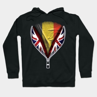 Belgian Flag  Belgium Flag zipped British Flag - Gift for Belgian From Belgium Hoodie